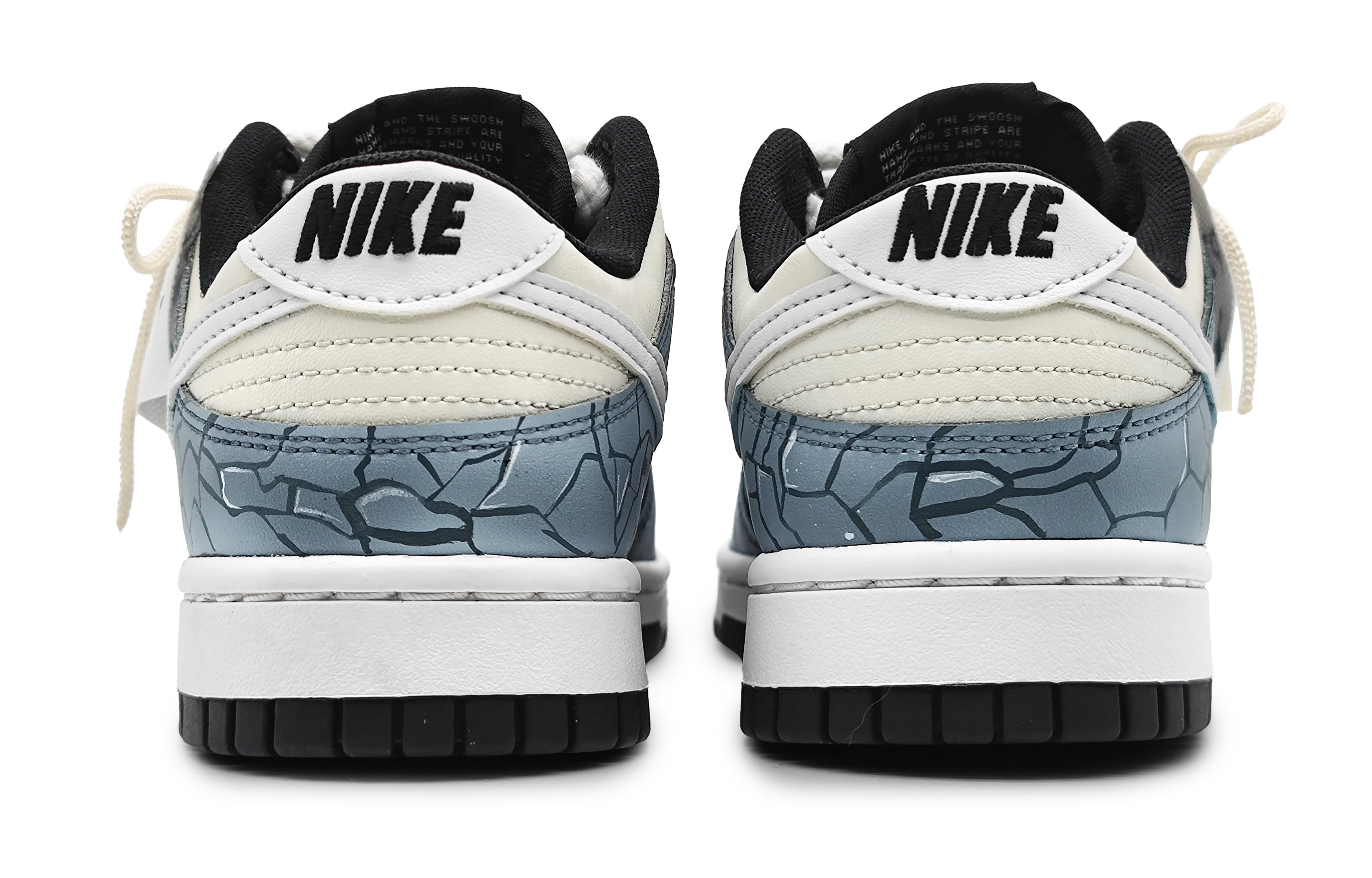 Purchase カスタムシューズ ナイキ ダンク ロー「グレイシャル・フィッション 3D」 FD1232-001(Team16-女款冰河世纪川蓝)