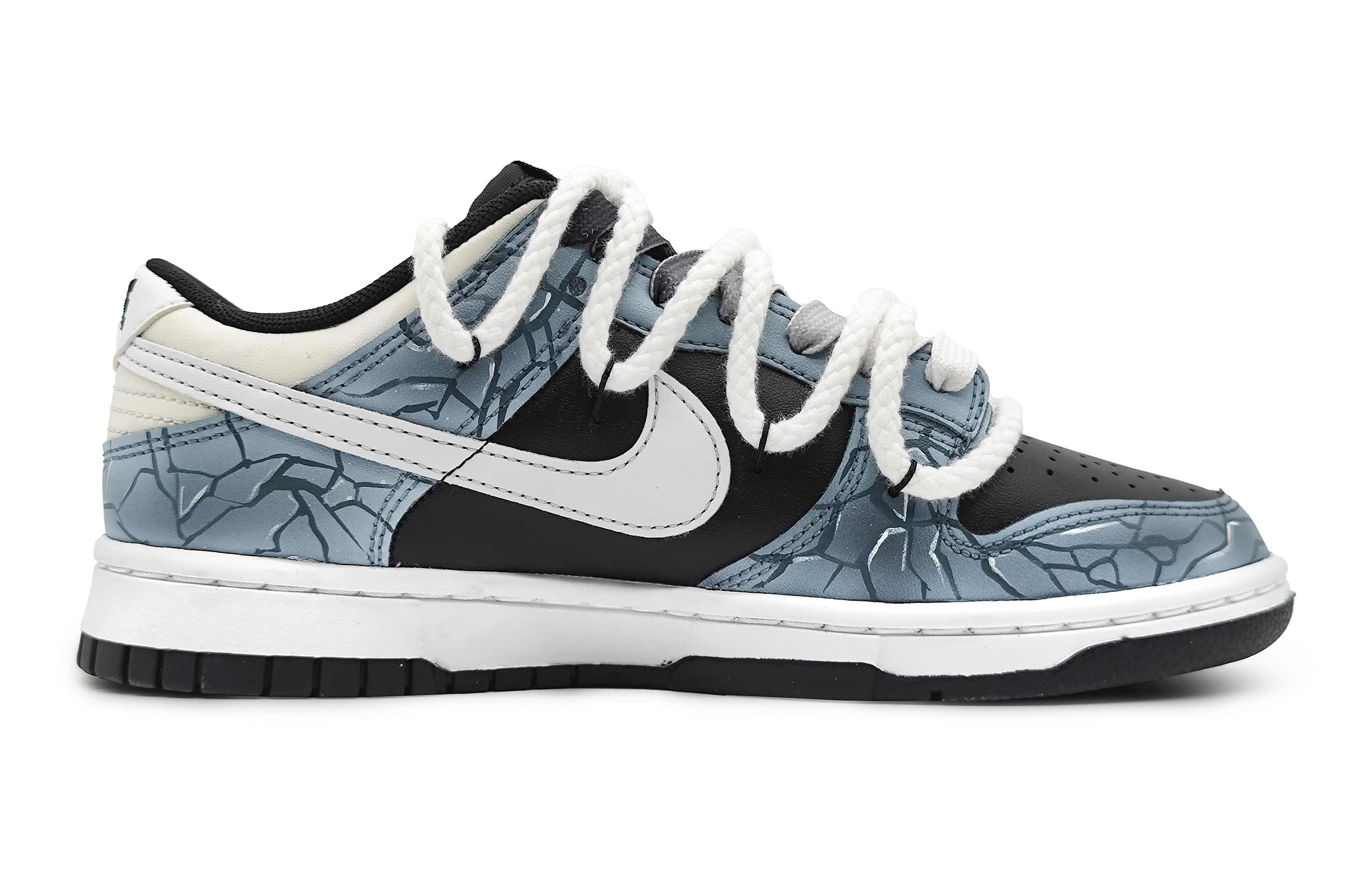 Order カスタム ダンク ロー "氷河裂溝 3D" (80 characters) FD1232-001(Team16-女款冰河世纪川解构蓝)