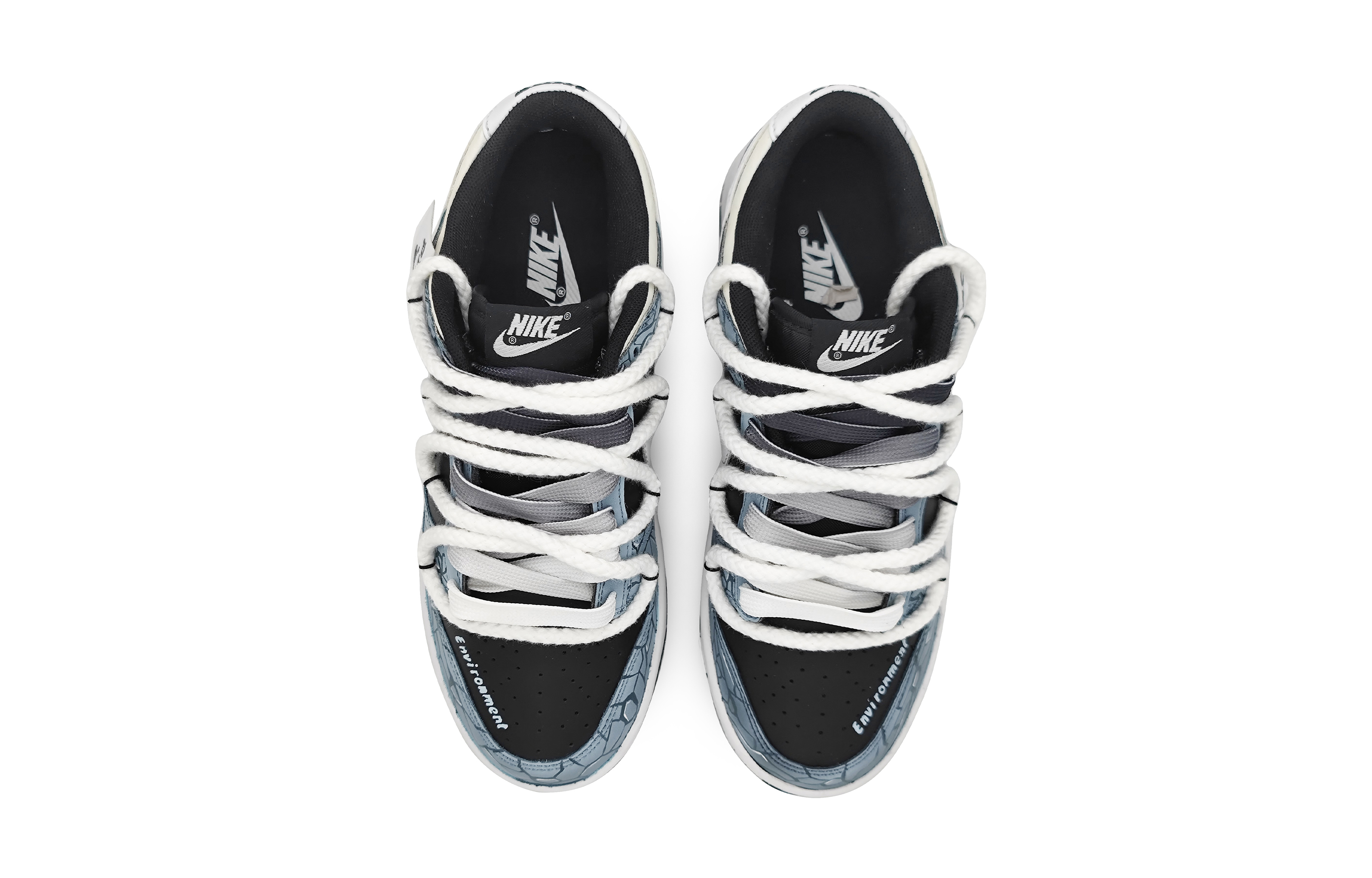 Shop カスタム ダンク ロー "氷河裂溝 3D" (80 characters) FD1232-001(Team16-女款冰河世纪川解构蓝)