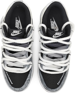 【訂製球鞋】Nike Dunk Low 冰河世紀 冰川裂變 3D效果 刺繡標籤 可拆卸 解構雙鞋帶 低幫 板鞋 男款 黑灰 Shop 【訂製球鞋】Nike Dunk Low 冰河世紀 冰川裂變 3D效果 刺繡標籤 可拆卸 解構雙鞋帶 低幫 板鞋 男款 黑灰