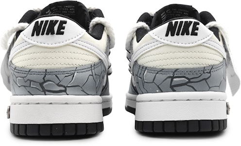 【訂製球鞋】Nike Dunk Low 冰河世紀 冰川裂變 3D效果 刺繡標籤 可拆卸 解構雙鞋帶 低幫 板鞋 男款 黑灰 Purchase 【訂製球鞋】Nike Dunk Low 冰河世紀 冰川裂變 3D效果 刺繡標籤 可拆卸 解構雙鞋帶 低幫 板鞋 男款 黑灰