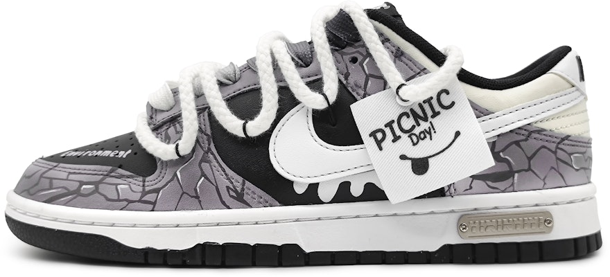 【定制球鞋】 Nike Dunk Low 冰河世紀 冰川裂變 3D效果 刺繡標牌 可拆卸 解構雙鞋帶 低幫 板鞋 男款 黑紫 Buy 【定制球鞋】 Nike Dunk Low 冰河世紀 冰川裂變 3D效果 刺繡標牌 可拆卸 解構雙鞋帶 低幫 板鞋 男款 黑紫