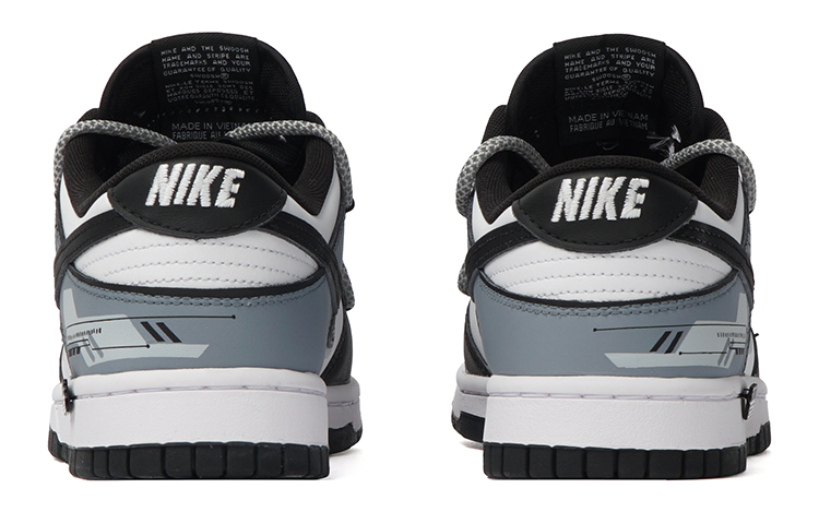 Sizing 【訂製球鞋】 Nike Dunk Low 大腦當機 電競塗鴉 機械故障 像素 電玩遊戲 低筒 板鞋 男款 黑白