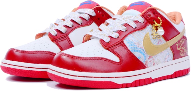ナイキ ダンク ロー "金赤龍鳳凰刺繍" (Nike Dunk Low "Kin Aka Ryuuhouou Shishu") DH9765-101(Team42-女款唯你金红) Lookbook ナイキ ダンク ロー "金赤龍鳳凰刺繍" (Nike Dunk Low "Kin Aka Ryuuhouou Shishu") DH9765-101(Team42-女款唯你金红)