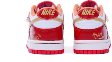 【定製球鞋】Nike Dunk Low 唯你 龍鳳呈祥 刺繡 休閒 低幫 板鞋 GS 金紅 Shop 【定製球鞋】Nike Dunk Low 唯你 龍鳳呈祥 刺繡 休閒 低幫 板鞋 GS 金紅