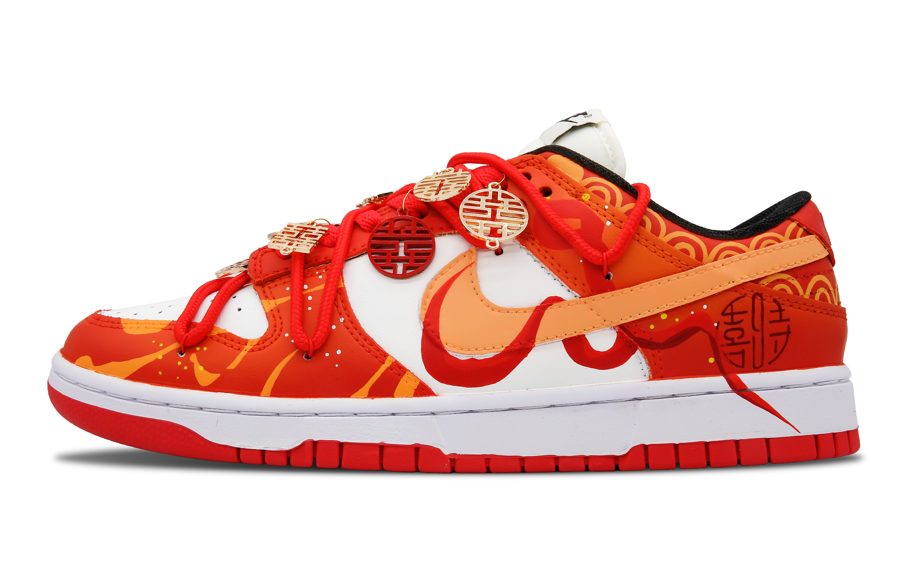 Buy [Kasut Custom] Nike Dunk Low 'Good Fate Merah Emas' FD9762-061(Team51-为你而来)