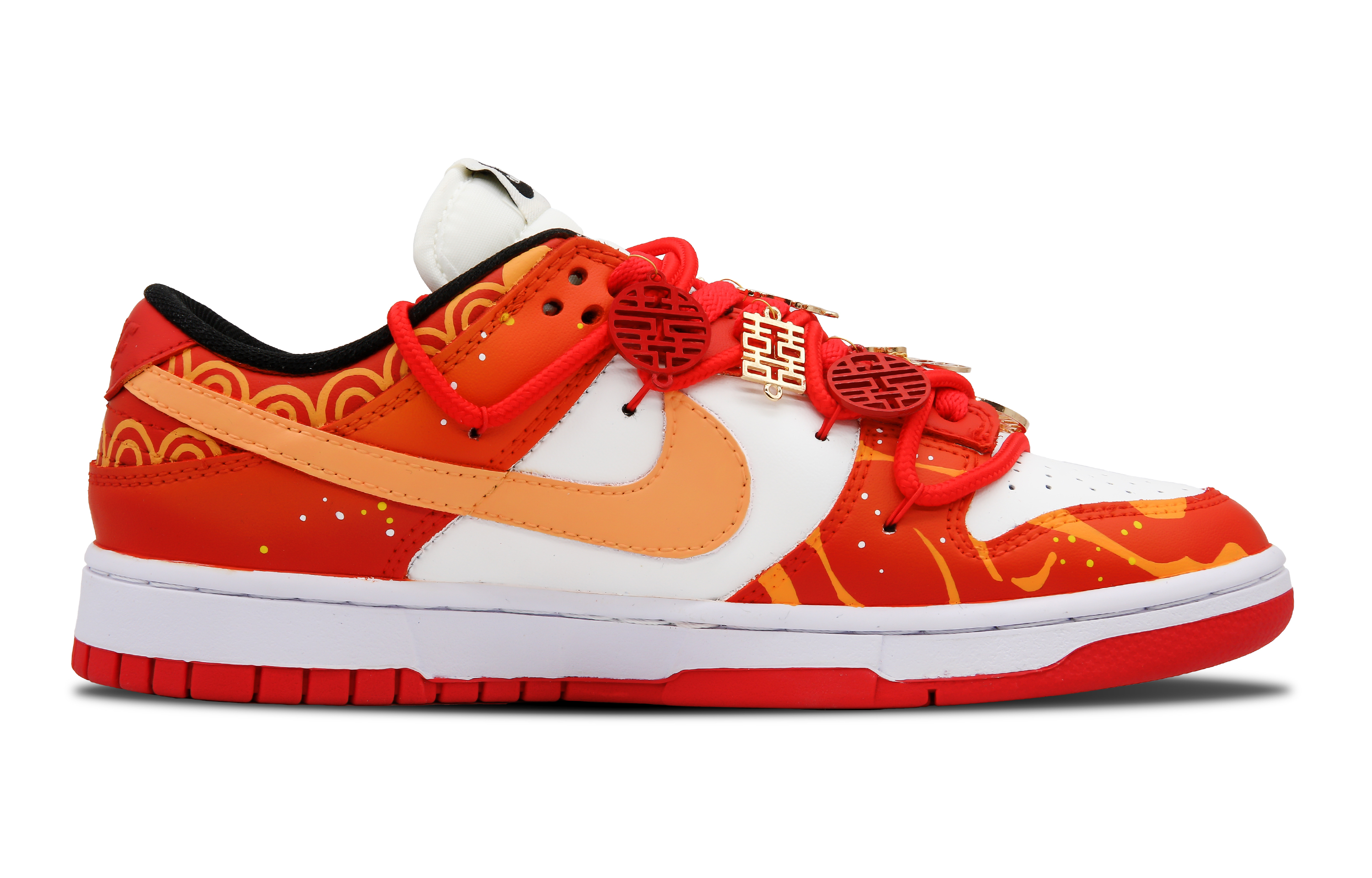 Order [Kasut Custom] Nike Dunk Low 'Good Fate Merah Emas' FD9762-061(Team51-为你而来)