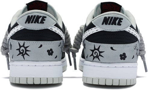 【定制球鞋】Nike Dunk Low 811製造 哥特腰果花 哥特風 街頭 手繪噴繪 低幫 板鞋 男款 黑白灰 Shop 【定制球鞋】Nike Dunk Low 811製造 哥特腰果花 哥特風 街頭 手繪噴繪 低幫 板鞋 男款 黑白灰