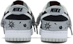 Shop 나이키 덩크 로우 '고딕 캐슈 플라워 커스텀' (Nike Dunk Low 'Gothic Cashew Flower Custom') DV0827-100(Team80-男款哥特腰果花黑白)