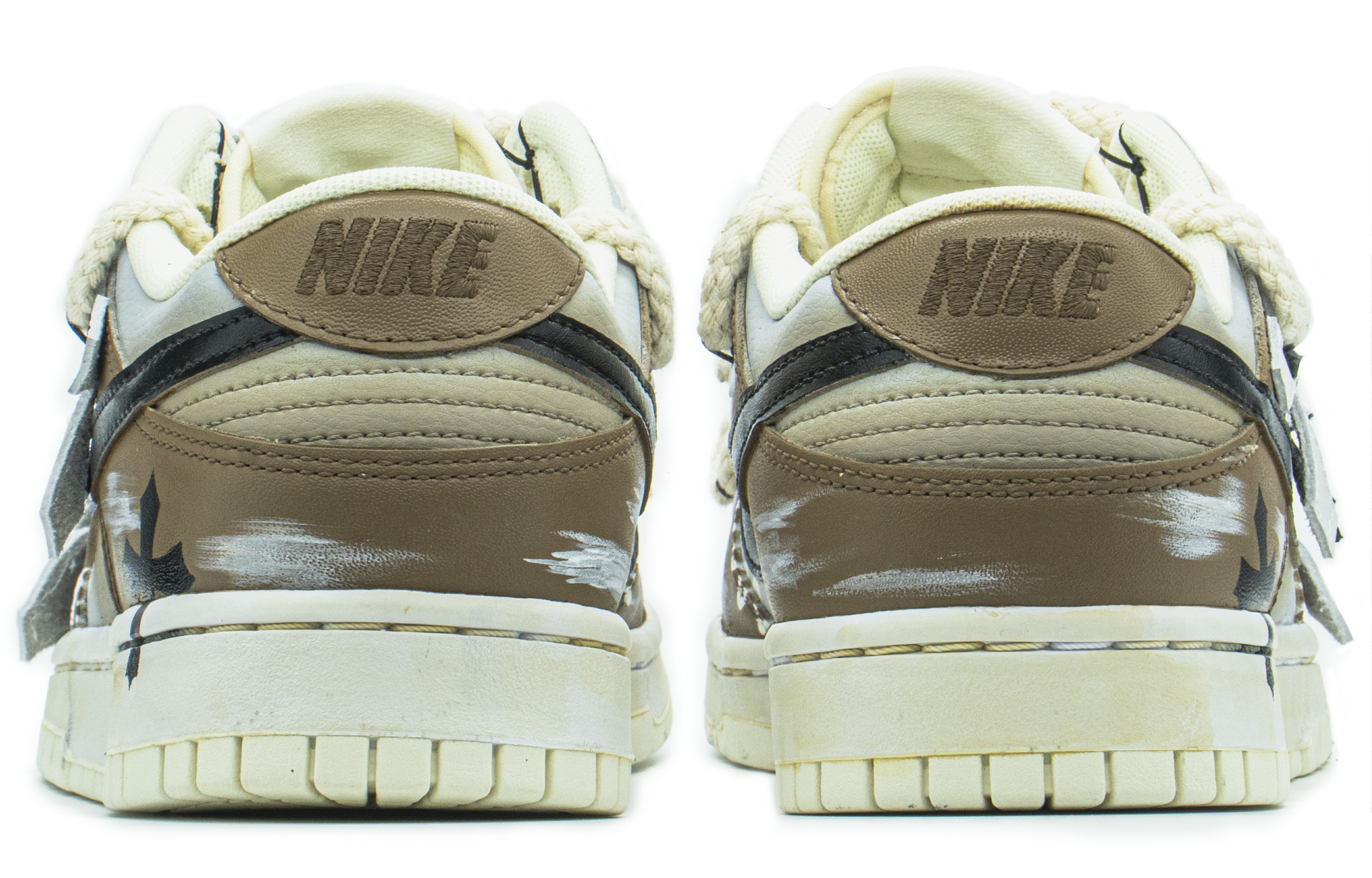 Purchase 【定制球鞋】Nike Dunk Low FZBB 出遊限定 禮盒 哥特十字架 貼皮 Vibe風 低幫 板鞋 男款 棕灰