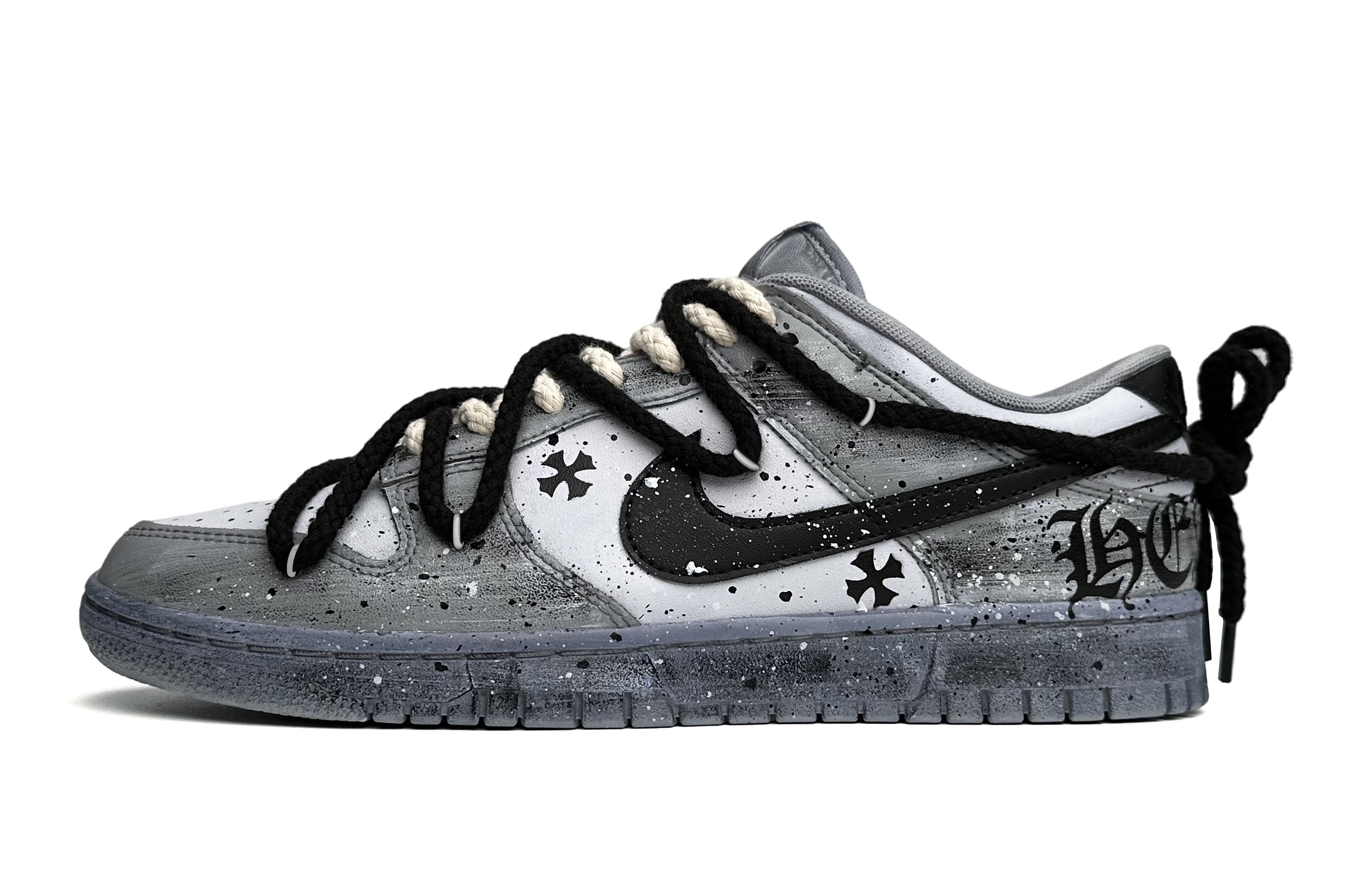 Buy [Sepatu Kustom] Nike Dunk Low 'Gothic Phantom Hitam-Abu' DV0831-101(Team87-哥特魅影男款黑灰)