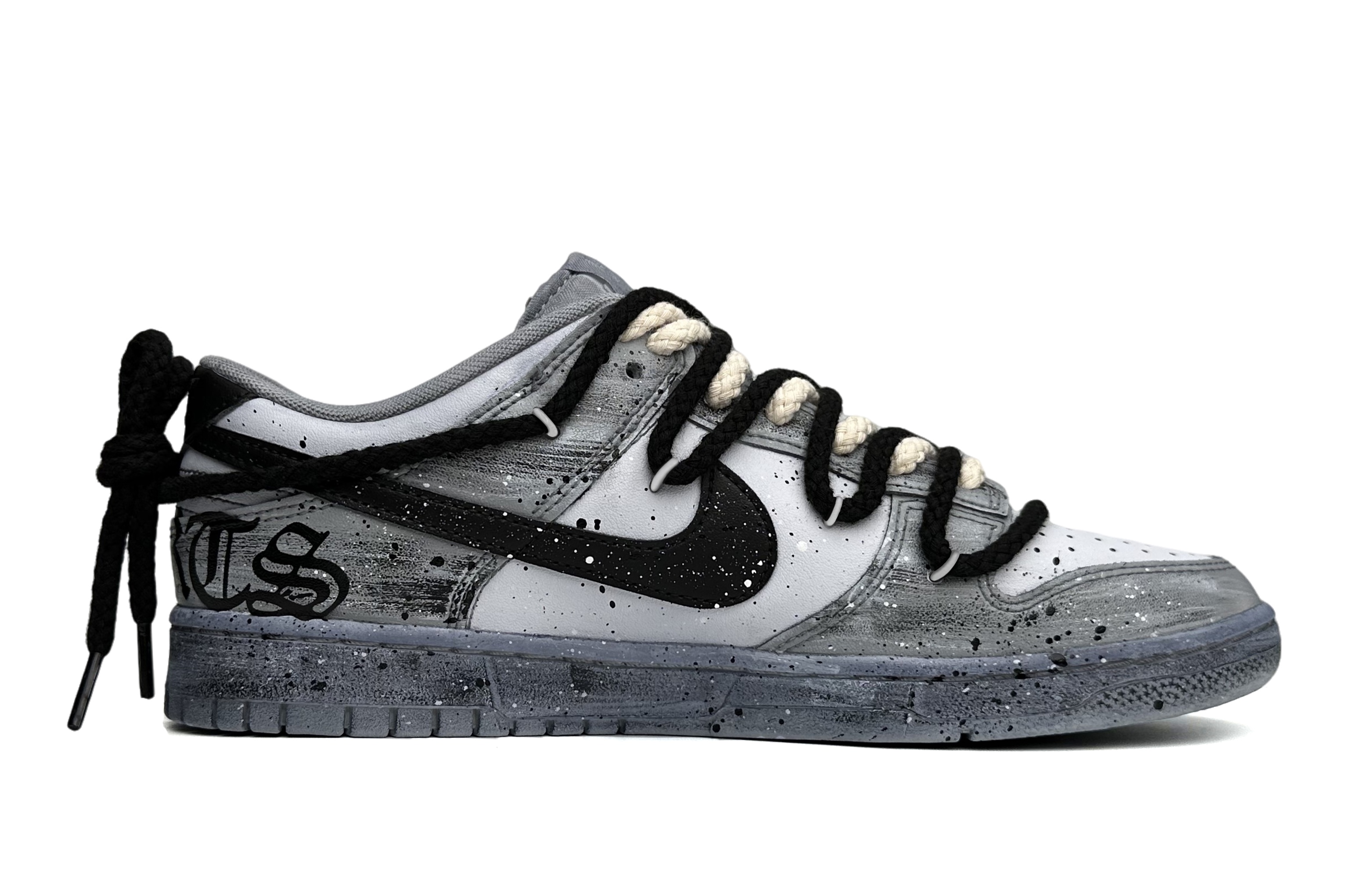 Order [Sepatu Kustom] Nike Dunk Low 'Gothic Phantom Hitam-Abu' DV0831-101(Team87-哥特魅影男款黑灰)