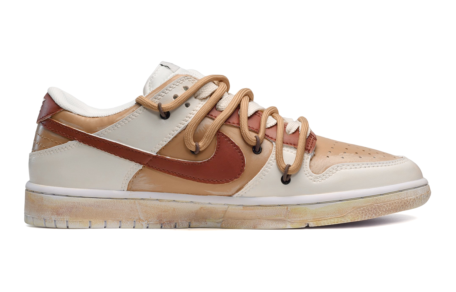 Order 【客製球鞋】Nike Dunk Low (GS) 哥德風 太陽 低筒 板鞋 棕白