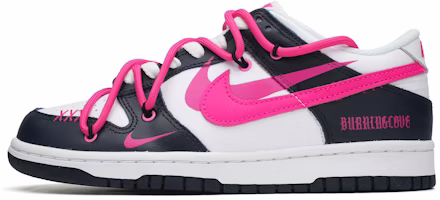 【客製球鞋】 Nike Dunk 哥特三扣 潮流解構 百搭 防滑耐磨 低筒 板鞋 GS 白黑粉 Buy 【客製球鞋】 Nike Dunk 哥特三扣 潮流解構 百搭 防滑耐磨 低筒 板鞋 GS 白黑粉