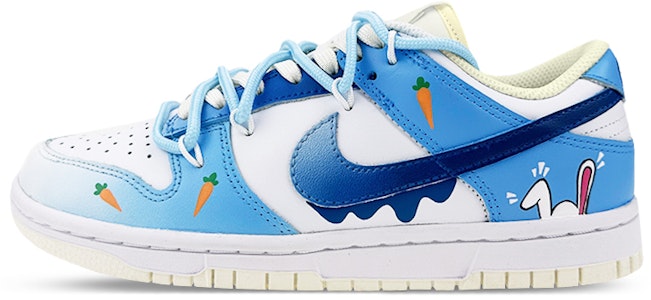 【訂製球鞋】Nike Dunk Low MAY 解構 漸變流淌 兔子 胡蘿蔔 塗鴉 雙鞋帶 低幫 板鞋 男款 白藍 Buy 【訂製球鞋】Nike Dunk Low MAY 解構 漸變流淌 兔子 胡蘿蔔 塗鴉 雙鞋帶 低幫 板鞋 男款 白藍