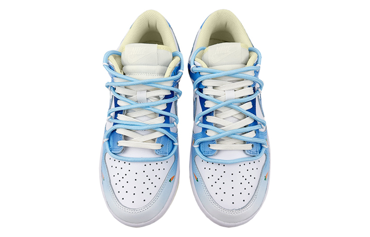 Shop [Sepatu Kustom] Nike Dunk Low 'Gradient Bunny and Carrot Graffiti' DJ6188-100(Team47-男款蓝兔萝卜)