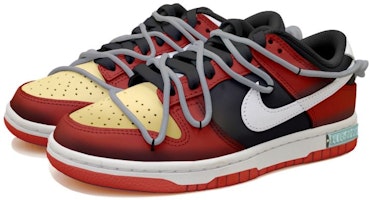 【定制鞋款】耐克Dunk Low '渐变磨损黑红白黄' DH9765-103(Team拾玖-黑红渐变女S-BOX) Lookbook 【定制鞋款】耐克Dunk Low '渐变磨损黑红白黄' DH9765-103(Team拾玖-黑红渐变女S-BOX)
