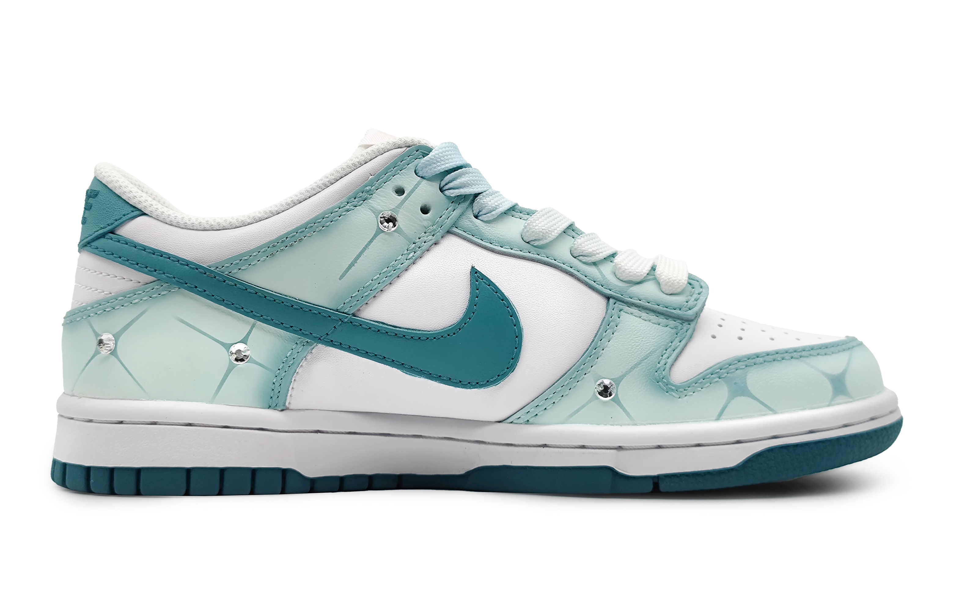 Order [Sepatu Custom] Nike Dunk Low 'Gradient Hijau Segar' FD9911-101(Team16-青青糯山)