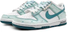 Lookbook 【訂製球鞋】Nike Dunk Low 青青糯山 鑲鑽 漸變青綠 小清新色彩 低筒 板鞋 GS 青色