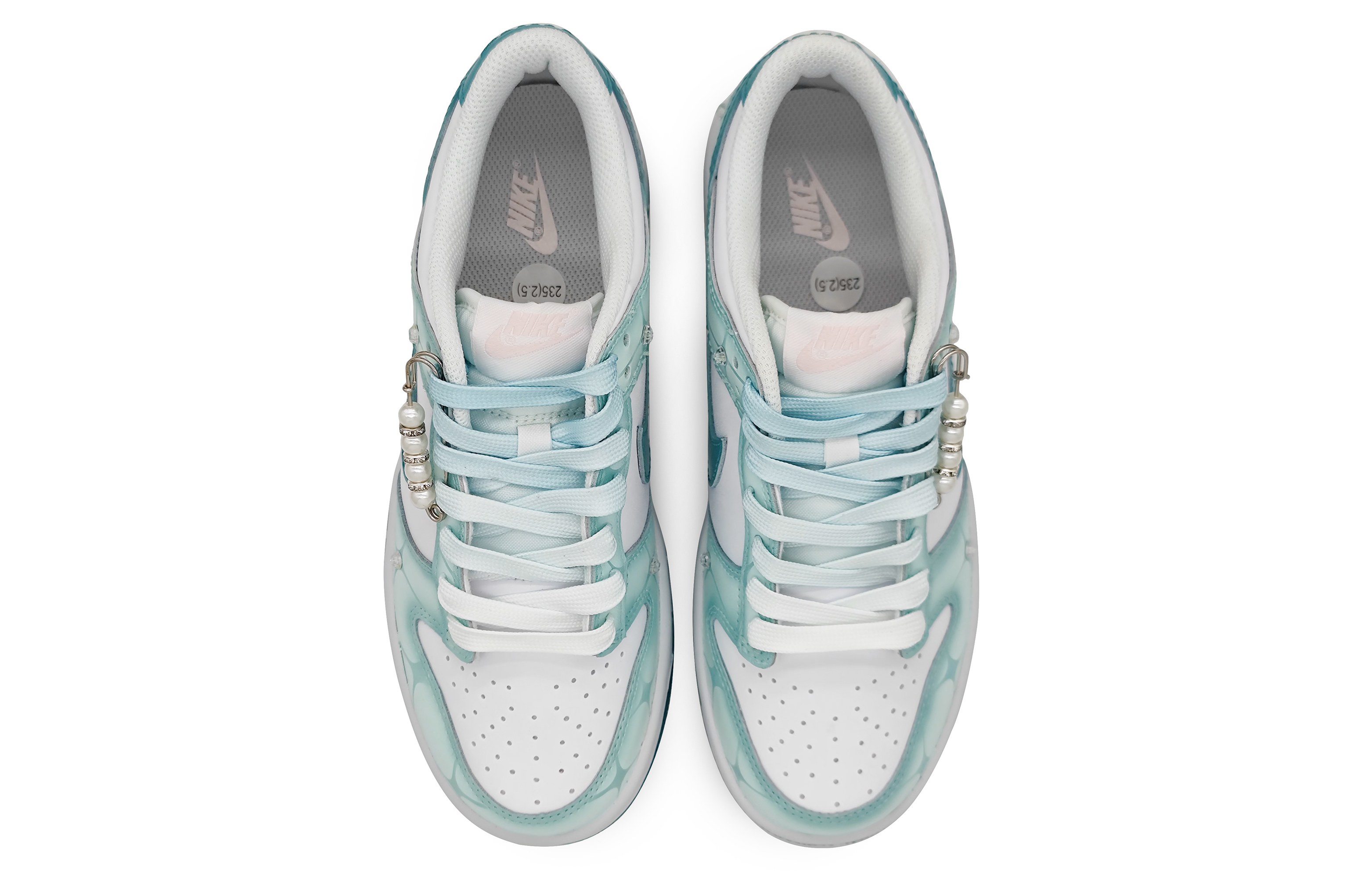 Shop [Sepatu Custom] Nike Dunk Low 'Gradient Hijau Segar' FD9911-101(Team16-青青糯山)