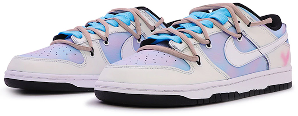 【定制球鞋】 Nike Dunk Low 愛心 漸變 vibe 高街 解構 情侶 低幫 板鞋 GS 藍粉 Lookbook 【定制球鞋】 Nike Dunk Low 愛心 漸變 vibe 高街 解構 情侶 低幫 板鞋 GS 藍粉