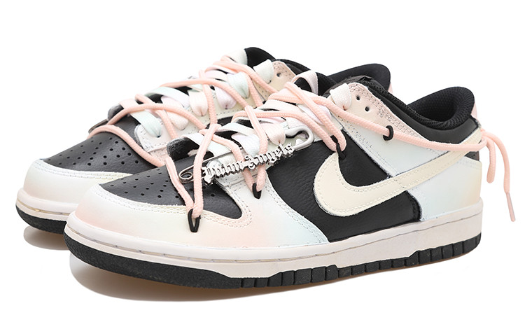 Lookbook 나이키 덩크 로우 '그라데이션 마카롱 블랙핑크' (커스텀) CW1590-100(Team拾玖-马卡龙女S-BOX)