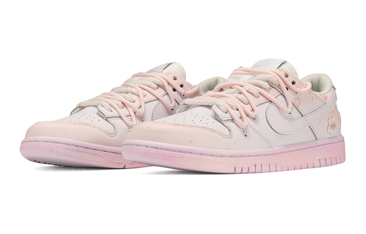 Lookbook [定制鞋] 耐克Dunk Low '渐变樱花' DH9765-100(TeamE-女款渐变樱花浅粉)