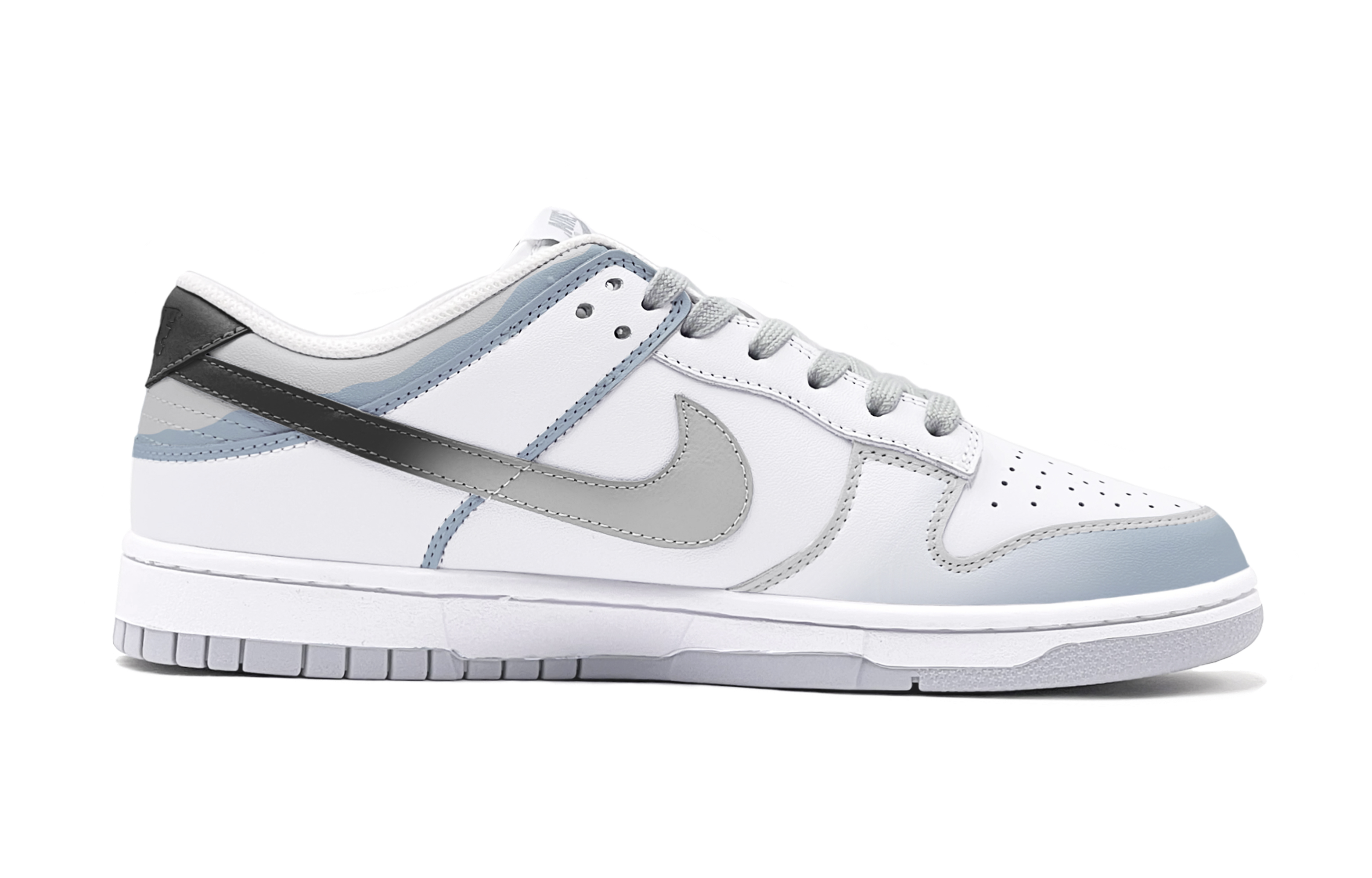 Order [定制鞋] 耐克Dunk Low '渐变喷雾爱心熊灰蓝' DH9765-102(TeamS-灰蓝爱心熊女S-BOX)