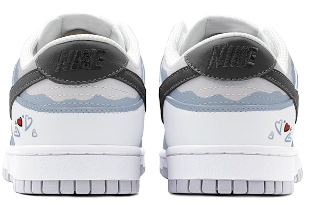 【定製球鞋】Nike Dunk Low 漸變噴漆 愛心熊 特殊鞋盒 休閒 低筒 板鞋 灰藍 Shop 【定製球鞋】Nike Dunk Low 漸變噴漆 愛心熊 特殊鞋盒 休閒 低筒 板鞋 灰藍