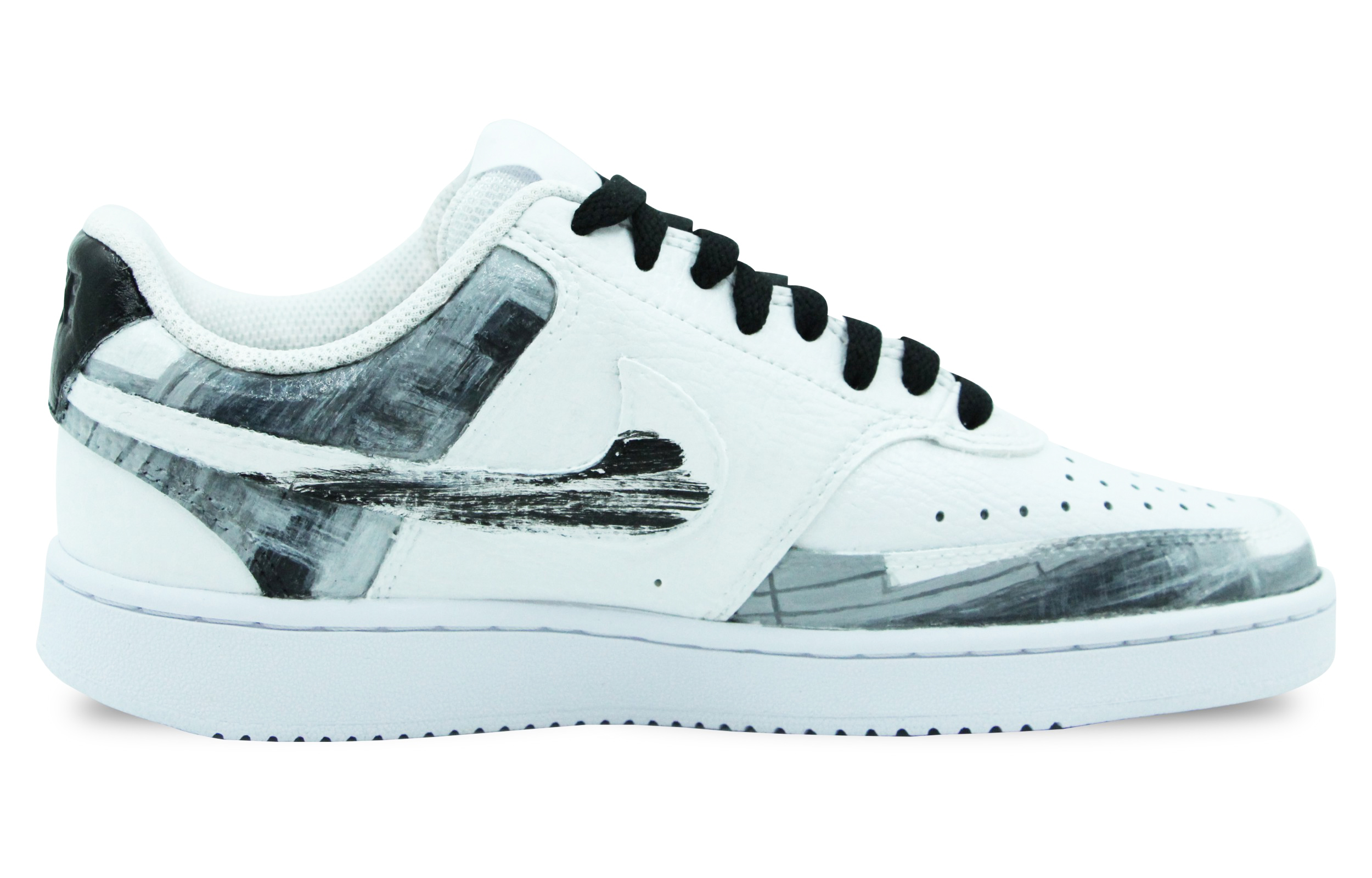 Order 나이키 덩크 로우 '그라피티 아트 블랙 화이트 그린' (커스텀) DH2987-101(Team39-AMY94抽象)