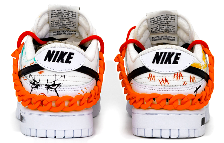 [Custom Shoes] Nike Dunk Low 'Graffiti Asymmetric Joker Black White' 圖 4