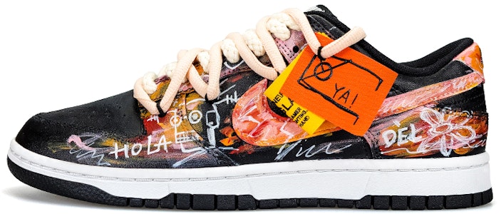【定制球鞋】 Nike Dunk Low HOLA 塗鴉牆畫 當代藝術 便利風 低筒 滑板鞋 男款 黑橙 Buy 【定制球鞋】 Nike Dunk Low HOLA 塗鴉牆畫 當代藝術 便利風 低筒 滑板鞋 男款 黑橙