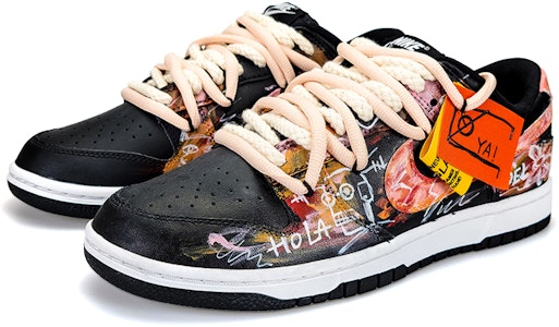 【定制球鞋】 Nike Dunk Low HOLA 塗鴉牆畫 當代藝術 便利風 低筒 滑板鞋 男款 黑橙 Lookbook 【定制球鞋】 Nike Dunk Low HOLA 塗鴉牆畫 當代藝術 便利風 低筒 滑板鞋 男款 黑橙
