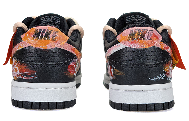 Shop [自定义鞋] 耐克Dunk Low '涂鸦黑橙' DV0831-002(TeamNine-当代艺术)
