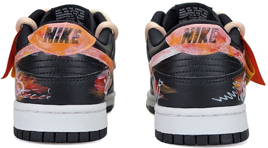 【定制球鞋】 Nike Dunk Low HOLA 塗鴉牆畫 當代藝術 便利風 低筒 滑板鞋 男款 黑橙 Shop 【定制球鞋】 Nike Dunk Low HOLA 塗鴉牆畫 當代藝術 便利風 低筒 滑板鞋 男款 黑橙