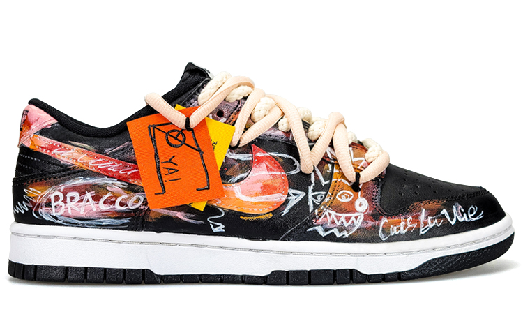 Purchase [自定义鞋] 耐克Dunk Low '涂鸦黑橙' DV0831-002(TeamNine-当代艺术)