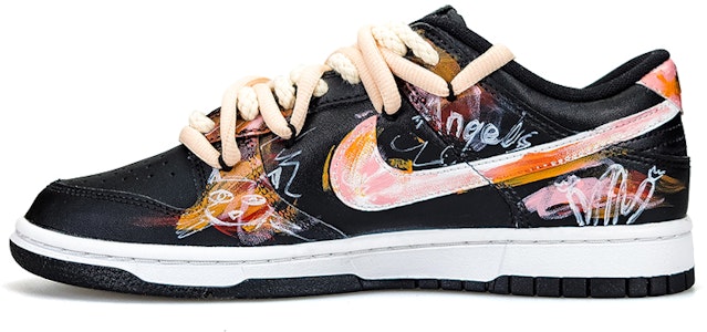 【定制球鞋】 Nike Dunk Low HOLA 塗鴉牆畫 當代藝術 便利風 低筒 滑板鞋 男款 黑橙 Details for 【定制球鞋】 Nike Dunk Low HOLA 塗鴉牆畫 當代藝術 便利風 低筒 滑板鞋 男款 黑橙