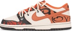 Buy ナイキ ダンク LOW カスタム "落書き黒橙" (Nike Dunk LOW Custom "Graffiti Black Orange") DH9765-003(TeamA-DK女涂鸦泼墨)