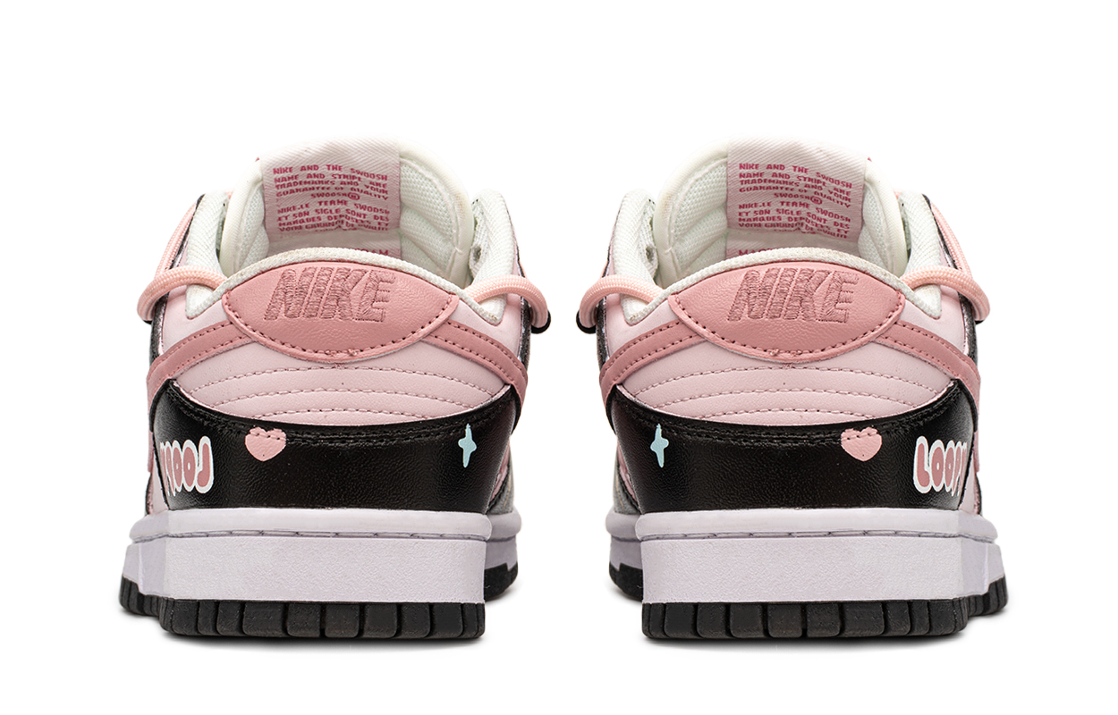 Purchase [Sepatu Kustom] Nike Dunk Low 'Graffiti Hitam Pink' FB9109-401(TeamA-涂鸦音符)