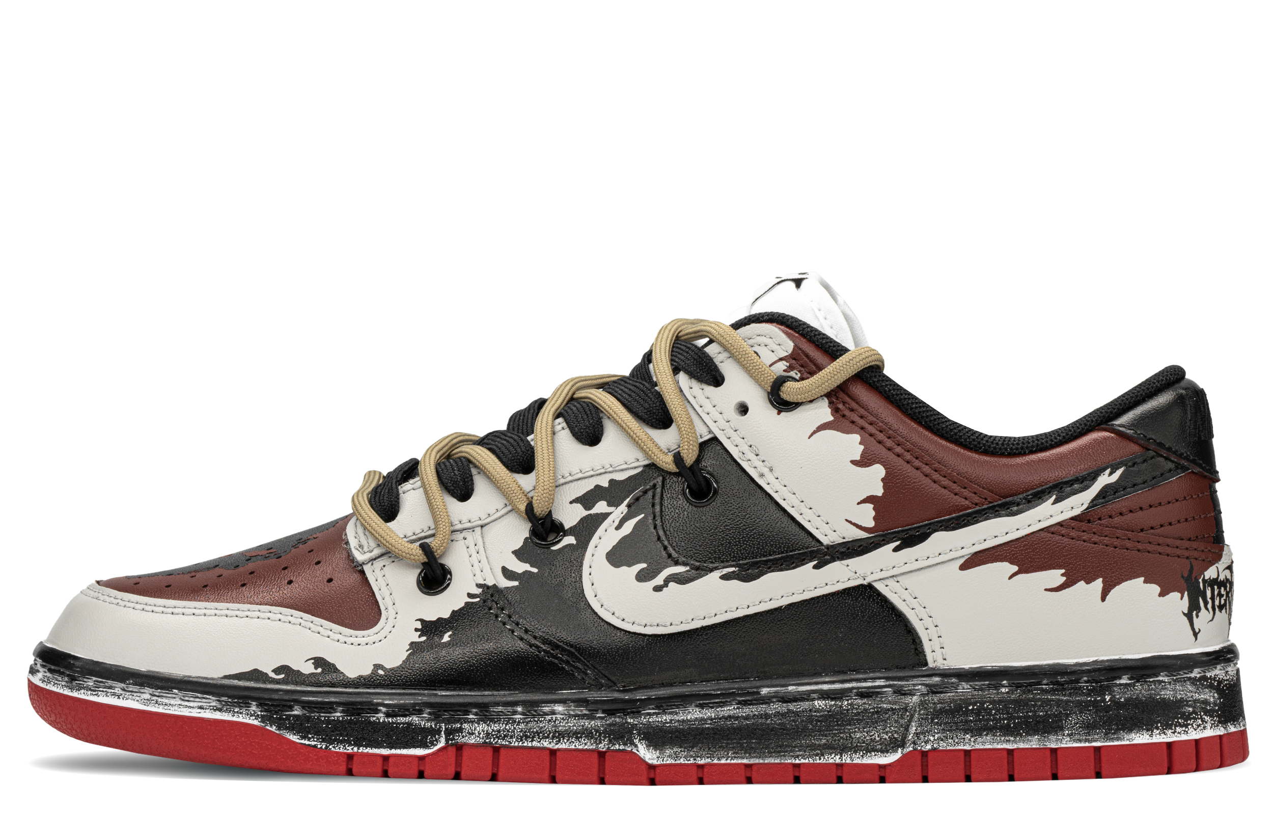 Buy [Zapatillas Personalizadas] Nike Dunk Low 'Graffiti Negro Rojo' FD9762-061(TeamA-搞怪骨头)