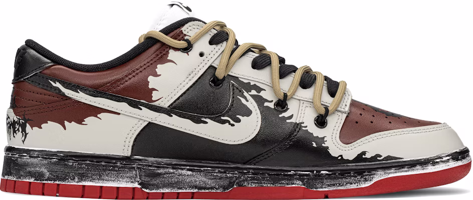 나이키 덩크 로우 '그라피티 블랙 레드' (커스텀) FD9762-061(TeamA-搞怪骨头) Lookbook 나이키 덩크 로우 '그라피티 블랙 레드' (커스텀) FD9762-061(TeamA-搞怪骨头)