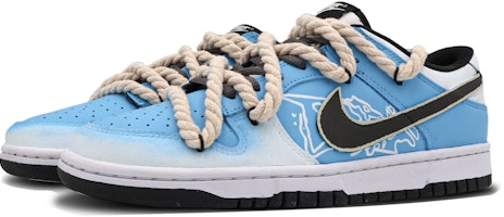 나이키 덩크 로우 '그라피티 블루 화이트' (커스텀) DD1391-100(Team53-男款越野S-BOX) Lookbook 나이키 덩크 로우 '그라피티 블루 화이트' (커스텀) DD1391-100(Team53-男款越野S-BOX)