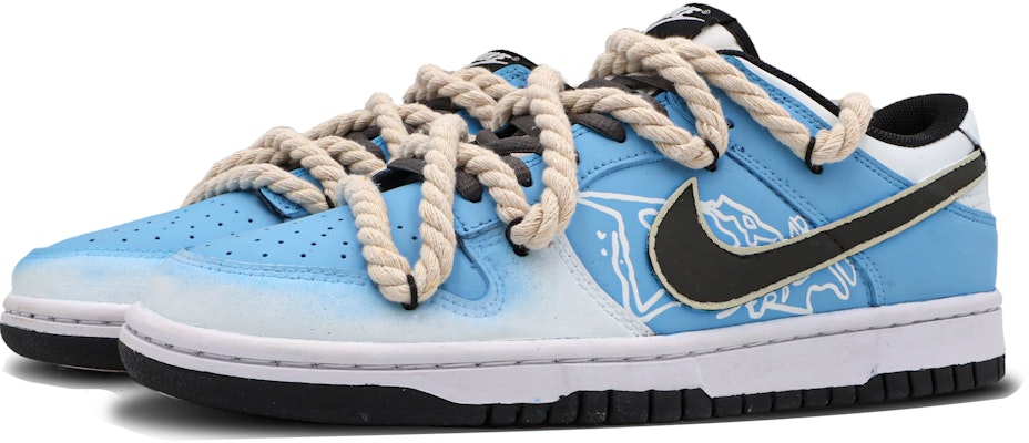 【客製化球鞋】Nike Dunk Low 學院風 小眾高級 塗鴉 百搭 低筒 板鞋 男款 藍白 Lookbook 【客製化球鞋】Nike Dunk Low 學院風 小眾高級 塗鴉 百搭 低筒 板鞋 男款 藍白