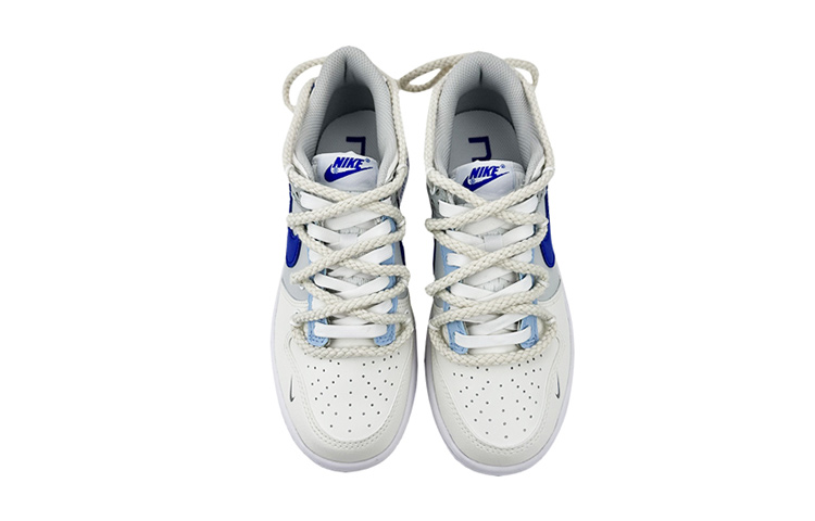 Shop [Sepatu Kustom] Nike Dunk Low 'Graffiti Ikan Grey-Biru' FB1843-141(Team叁-女款锦鲤旗QD)