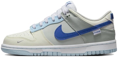 【定制球鞋】 Nike Dunk Low 解構vibe 麻繩鞋帶 塗鴉 錦鯉 低幫 板鞋 GS 灰藍 Sizing 【定制球鞋】 Nike Dunk Low 解構vibe 麻繩鞋帶 塗鴉 錦鯉 低幫 板鞋 GS 灰藍