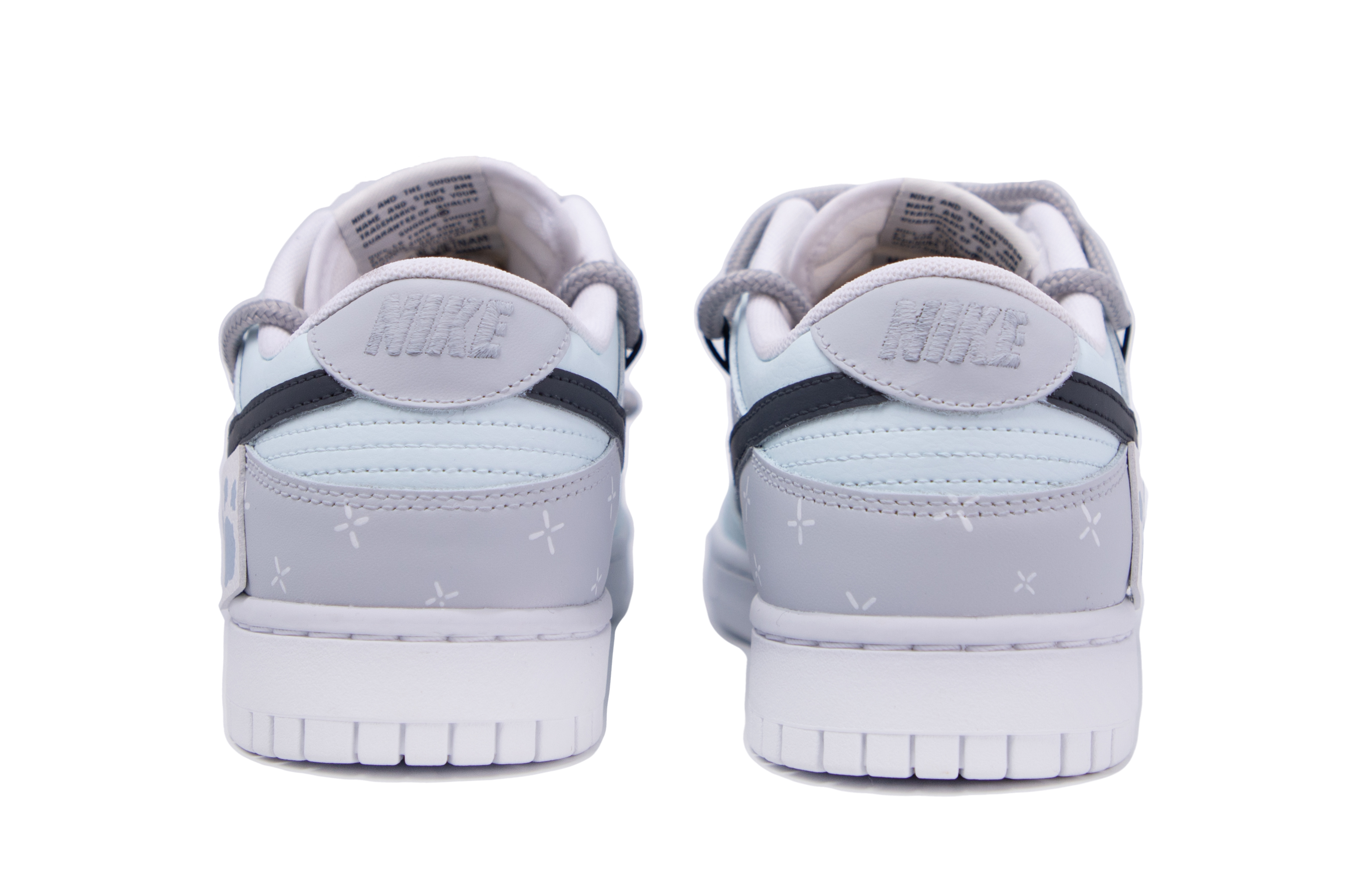 Shop [Kasut Custom] Nike Dunk Low 'Grafiti Terurai Putih Kelabu Biru' DH9765-100(TeamM-女款漫雾S-BOX)