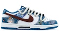 Lookbook ナイキダンクロー「グラフィティデニムブルー」カスタムシューズ DV0834-101(team肆-工业涂鸦牛仔A)
