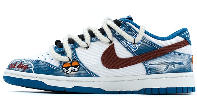 ナイキダンクロー「グラフィティデニムブルー」カスタムシューズ DV0834-101(team肆-工业涂鸦牛仔A) Shop ナイキダンクロー「グラフィティデニムブルー」カスタムシューズ DV0834-101(team肆-工业涂鸦牛仔A)