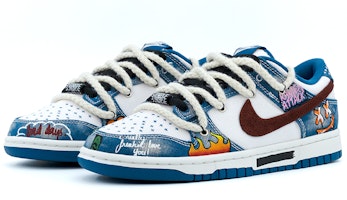 나이키 덩크 로우 '그래피티 데님 블루' (커스텀) DV0834-101(team肆-工业涂鸦牛仔A) Purchase 나이키 덩크 로우 '그래피티 데님 블루' (커스텀) DV0834-101(team肆-工业涂鸦牛仔A)