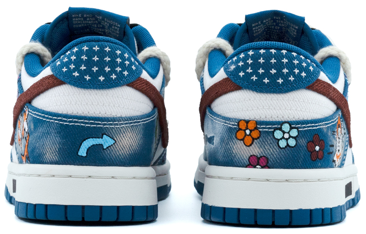 Details for ナイキダンクロー「グラフィティデニムブルー」カスタムシューズ DV0834-101(team肆-工业涂鸦牛仔A)